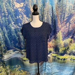 Blue Polka Dot Blouse